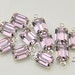 Vintage Swarovski Light Amethyst 8x6mm Rhinestone Drops (3)