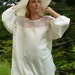 silk tunic top w stunning vintage lace, kimino styled dress, maternity, XL, plus size