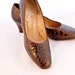 Vintage Alligator Shoes Mad Men 60s Size 7 Narrow