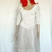 Tutu Dress - Ivory Wedding Dress - 1980s Prom Dress - Ruched Dress - Small