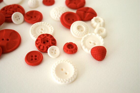 CUSTOM ORDER for Wendy -Custom Flavor Red and White Candy Buttons 200 ...a handmade candy