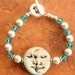 RESERVED LISTING Moon Face Bracelet Swarovski Pearls Crystals and Earrings Set