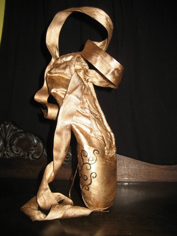 bronze ballerina shoes