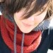 Portland Hoodie Cowl Scarf with Drawstring - Rust Orange/ Grey - Unisex, Adults, Kids