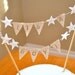 It's A Boy Cake Bunting - Baby Shower Party Flags - Hand-stamped