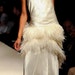 SAMPLE SIZE 0-4 Bias Cut Halter Feather Art Deco Dress Gown In Hemp Silk with Recycled Glass Straps (eco, short, organic, wedding, bridal)