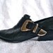 Ankle Biker Winklepicker Boots w/ Silver Buckle- 6, 7, Motorcycle, Goth, Grunge, Winklepicker