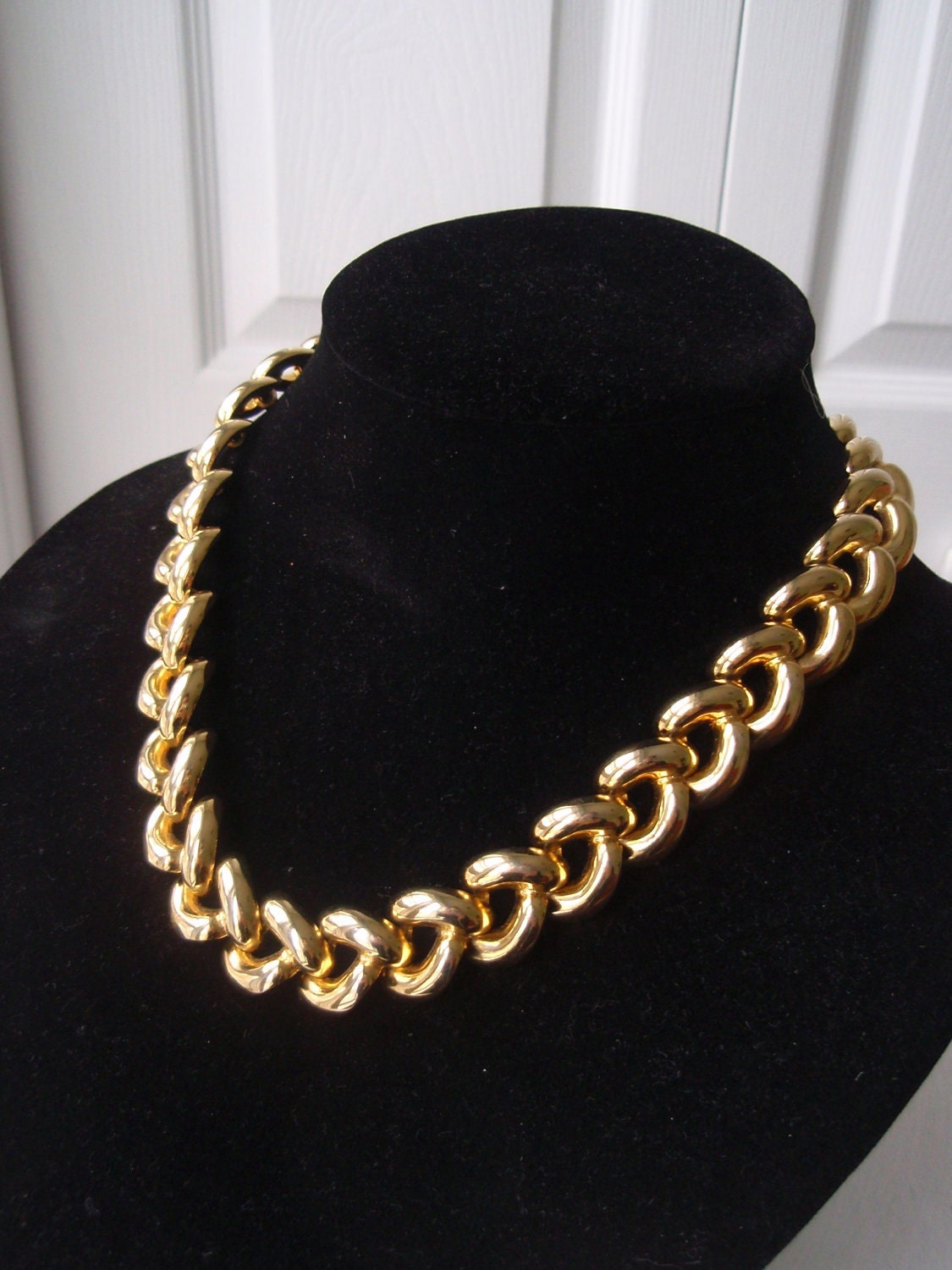 VTG. 80s 90s Gold Chain Necklace HIp Hop Gaudy Chunky