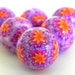 6 Dahlia Flower Polymer Clay Beads - Made To Order