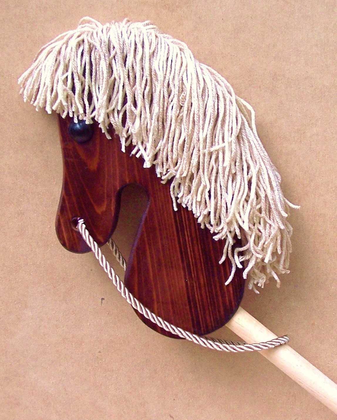 Broomstick Horse Broom Stick Horse Dark Mahogany