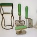 Vintage Green Handle Kitchen Utensils