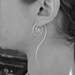 Unfurl Earrings in Recycled Sterling Silver. Silver Spiral Hoop Earrings.