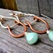 Cascade Earrings, Turquoise, Silver and Copper. Jewelry by FullSpiral on Etsy