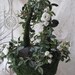Flower Girl Basket, White Rose Covered Basket, Romantic