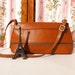 Toffee Pop, French Vintage, Tan Leather Satchel Zip Top Handbag from Paris