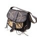 Argent Deux, French Vintage, Black Leather Silver Studded Fringed Satchel, Messenger,Handbag from Paris