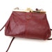 Soiree, French Vintage, Etienne Aigner 1970s Mulberry Leather, Burgundy Satchel Crossbody Evening Handbag from Paris