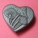 Vintage Sulitan Pewter Heart Shaped Trinket Box