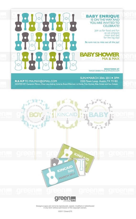 Birthday or Baby SHOWER Invitations // Michael Miller Groovy