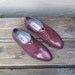 Vintage Dead Stock Wine Leather Brogue Lace Up Oxfords Mens Size 6.5M Ladies 8.5