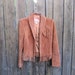 Vintage Fringed Tan Suede Fitted Ladies Size 10 (Small)