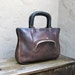 Reserved for kristin Vintage Rare Authentic Coach Distressed Brown Leather Watermelon Zip Tote