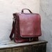 Vintage Large Brown Expandable Leather Satchel Messenger Travel Bag by Wilsons Leather