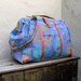 Vintage Large Navajo Canvas Doctors Bag w/Tan Leather Trim