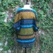 Sale Vintage Batik Hawaiian Poncho Ethnic Graphic Fringe