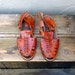 Vintage Cognac Leather Dead stock Huaraches Strappy Sandals Size 26.5 (Ladies 10, Mens 8.5)
