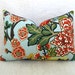 Chiang Mai Dragon Pillow - F. Schumacher - 13x18 inch - Aquamarine - Zipper Enclosure - Designer Fabric - Chinoiserie