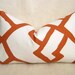 Zimba Decorative Pillow - F. Schumacher - 13x22 inch - Orange - White - Designer Pillow - Designer Fabric - Lumbar Pillow - Accent Pillow