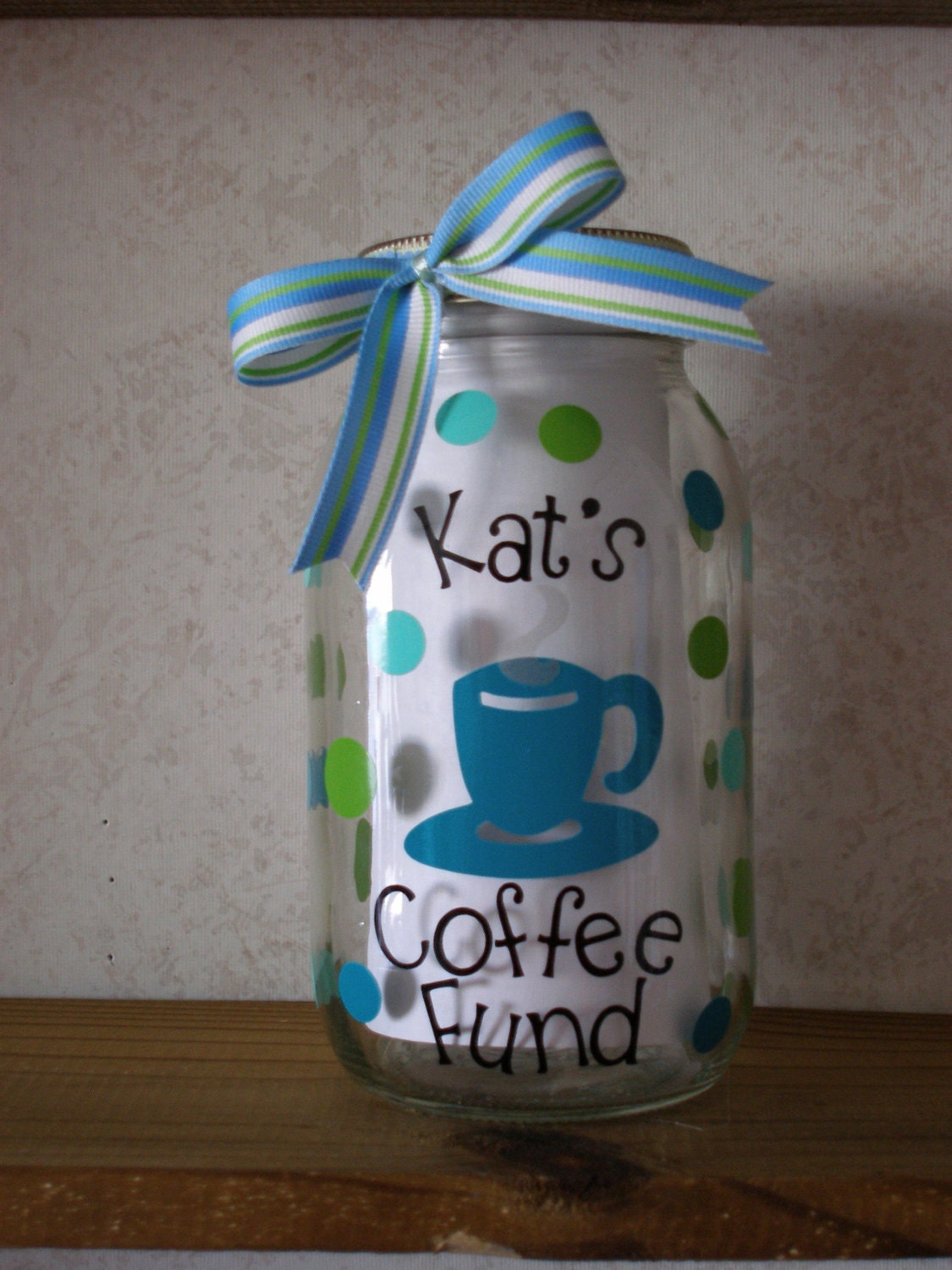 Coffee Fund Jar Coin Bank