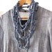knitted scarf necklace - Blue Necklace - Cotton necklace - infinity necklace - europeanstreetteam