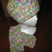 Crochet hat and wrist warmer fingerless gloves - bright almost flourescent colors