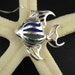Angel Fish Sea Glass Locket Pendant Necklace Cobalt And Turquiose