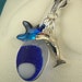 Wire Wrapped Santa Cruz Sea Glass Necklace Blue Egg With Dolphin