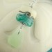 GENUINE Sea Glass Necklace Lampwork Bead Pastel Green