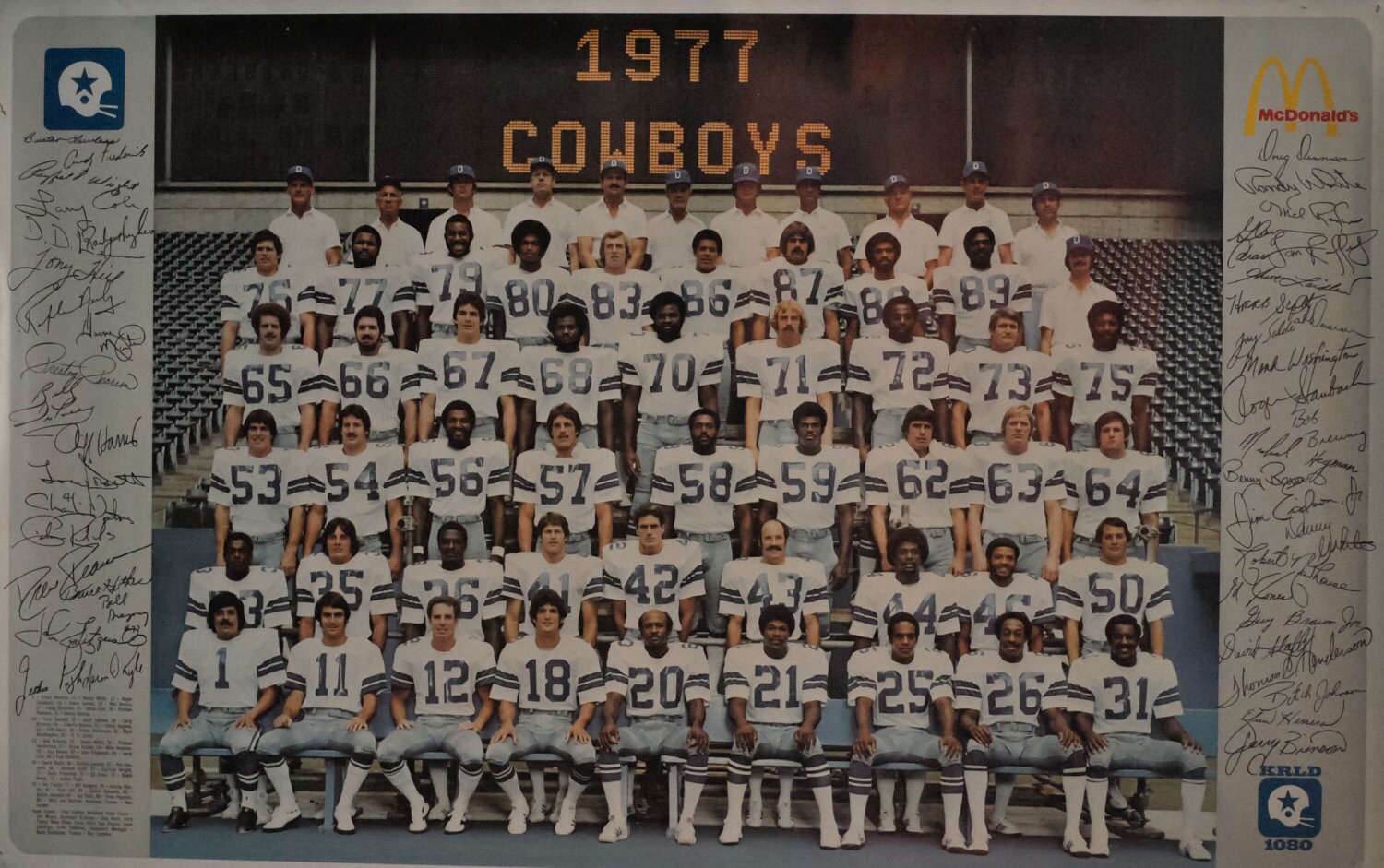 Items similar to 1977 Dallas Cowboys Vintage Poster on Etsy