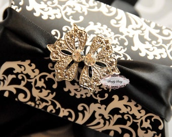 5 pcs RD115 Rhinestone Metal Flatback Embellishment Button Brooch Bridal accessories invitations crystal bouquet flowers hair clip comb