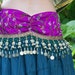 Gypsy Coset  Belt, Fuchsia With Coins, Beads,Tassels, And Feathers