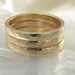 14k gold hammered wedding band / stacking ring in by RavensRefuge