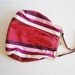 pink striped frame purse / bag