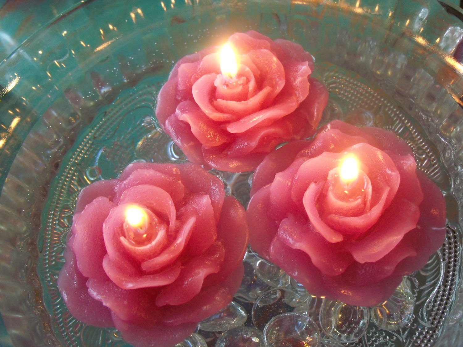 Floating Rose Candles Set of 12 Unscented Your Choice of