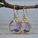 Purple Earrings Lavender gold Amethyst Lilac, perfect gift, elgant, bridesmaid earrings