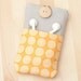 Iphone 4 case / iphone 4s cover / iphone case / blackberry case - yellow dots with linen and pockets -