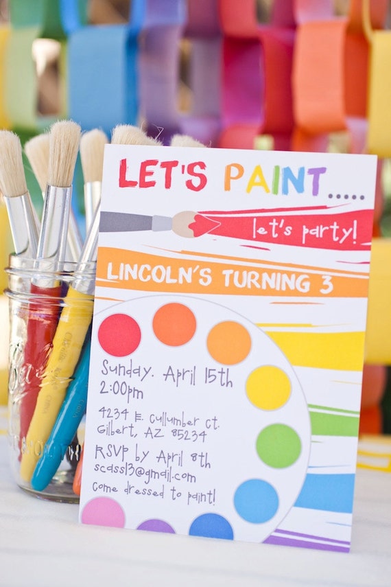 Paint Party Invitation Ideas 4