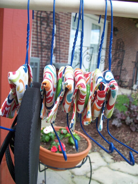 Flip Flop Sandal Organizer Storage Blue Hangers White Bold