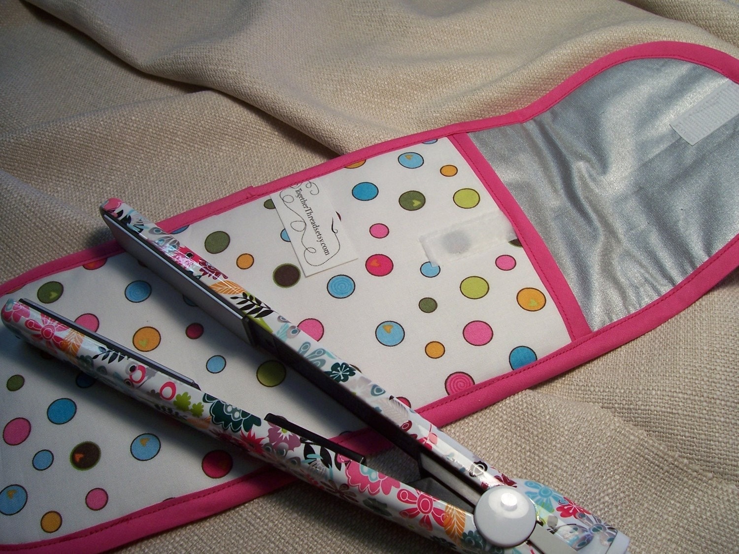 Curling Iron Flat Iron Travel Bag Case Teflon Heat Resistant