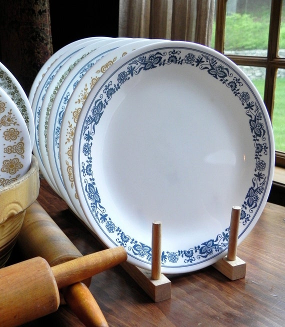 Vintage Corelle 8 Mix And Match Dinner Plates Butterfly Gold